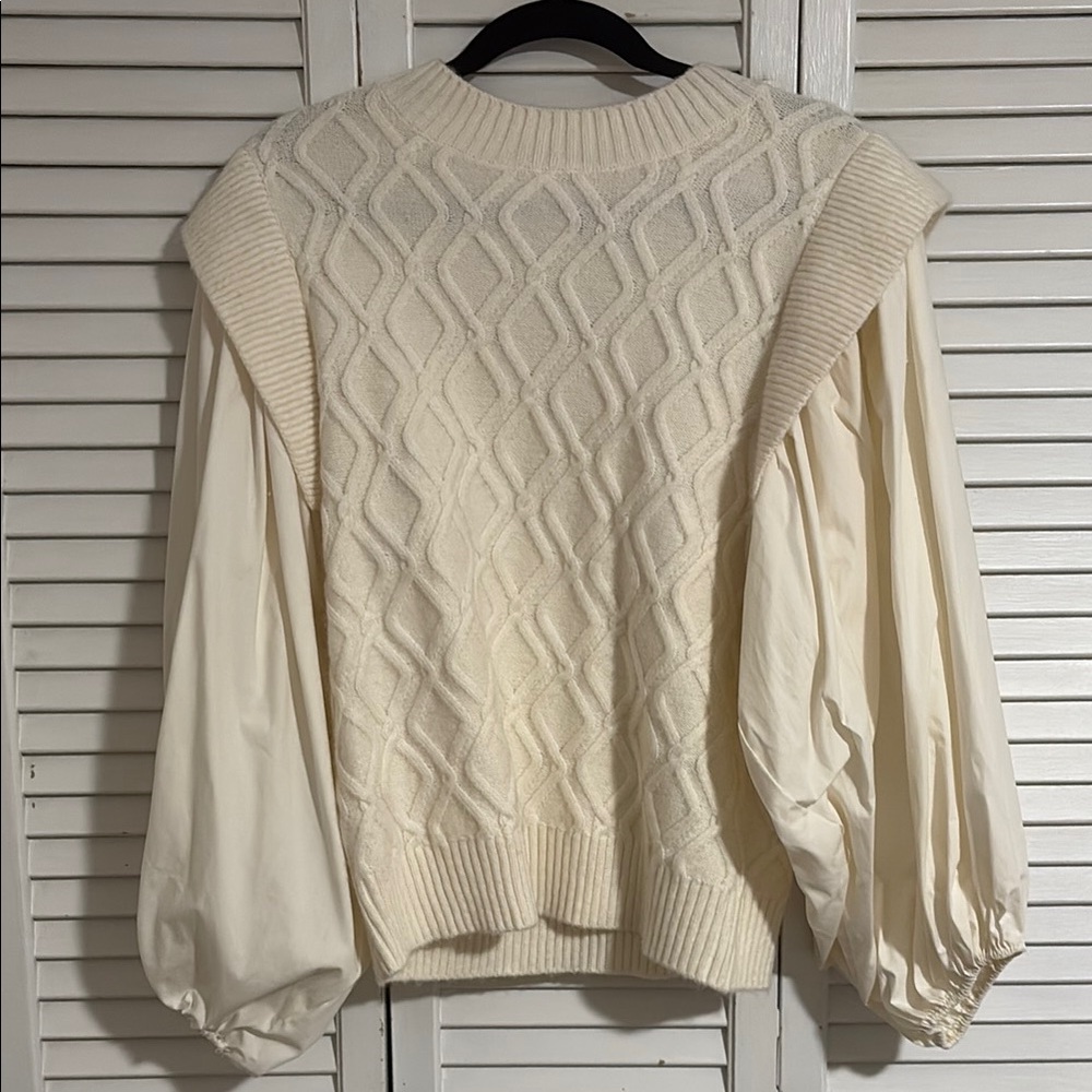 Cream Cable Knit Sweater